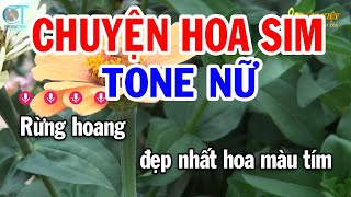 Karaoke Chuyện Hoa Sim Tone Nữ ( Gm ) Nhạc Sống Tuấn Kiệt