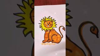 How to draw lion easy#easydrawing #simpledrawing #liondrawing #howtodraw #howto #shorts