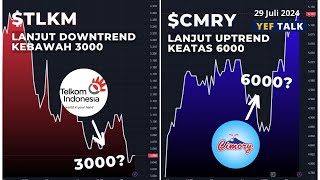 Analisa & Prediksi saham $TLKM & $CMRY YEFTalk edisi 29 Juli 2024