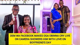 DEM WA FACEBOOK MAKES  OBINNA CRY UNCONTROLLABLY  ON CAMERA SHOWERS HIM WITH LOVE ON BOYFRIEND'S DAY