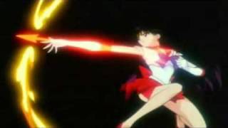 Sailor Mars Transformation and Attack from Sailor Moon SuperS