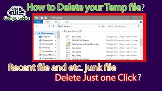 How to delete temporary files in windows | Compu Geeks