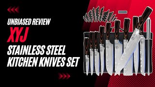 XYJ A Stainless Steel Kitchen Knives Set Review | Slice & Dice with This Sharp Knife | Honest Review