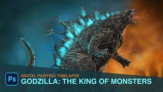 Drawing Godzilla | Digital Painting Timelapse