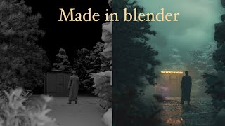 Как я сделал кинематографическую, загадочную сцену с неоновым знаком в Blender 3D / cinematic scene