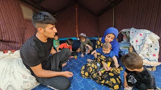 Nomadic Life: Ali Visits Akram with Sympathy and Brings Bed Sheets for the Children 🌾👶🛏️