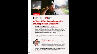 CDSS Webinar Recording Nov 28 2021 - A Best Life: Flourishing with Developmental Disability