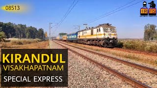 #08513 KIRANDUL - VISAKHAPATNAM SPECIAL EXPRESS spotted at JAGDALPUR