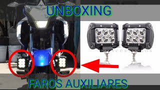 Faros auxiliares 6 LED || 18 watts || unboxing || para moto