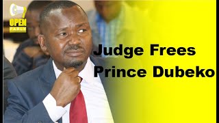 Alec Muchadehama representing former MP Prince Dubeko gives an update after he secures bail