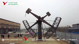 Yueton Thrill Ride Kamikaze Ride Factory Test For Ausement Park 悦童刺激类双龙出海/流星锤工厂测试