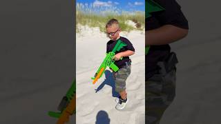 Kid Plays Soldier at the Beach - 100 Years Ago vs. Now