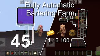 Minecraft Bedrock Tutorials(45) - How to build a Fully Automatic Bartering Farm (1.16.100)