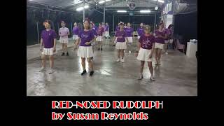 Red-nosed Rudolph line dance