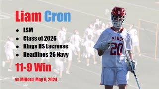 Liam Cron, Class of 2026, Kings (OH) HS, Highlights vs. Milford