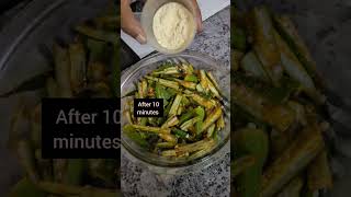 Okra recipe | Crunchy Crispy Okra fry | Tasty Bhindi | Best at tea time #cooking #food #shorts