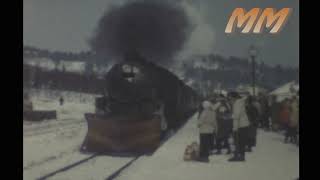 Bergen Norway with the fish market 1950's old cine film 311