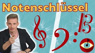 NOTENSCHLÜSSEL - das Wichtigste in 6 MINUTEN erklärt! Violinschlüssel, Bassschlüssel, Altschlüssel