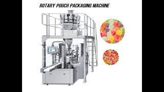 Korea-Rotary Pouch Packaging machine with Multihead weigher-Candy, Jelly