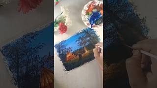 Night Painting || Beautiful Couple campign Painting || Acrylic Color   #shorts #fyp #art