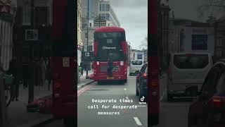 Boy grabs onto the back of a bus and gets a free ride - London