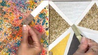 Abstract Acrylic Painting Using Masking Tape - Ideas