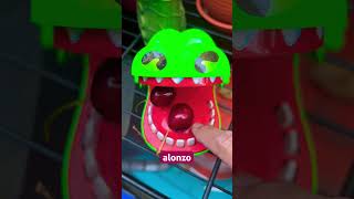 My Crocodile Biting my Cherries #cherry #satisfying #viral #shortsvideo #youtubeshorts #shorts