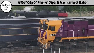 N453 "City of Albury" Departs Warrnambool Station Hauling The 5:10 PM Southern Cross Service