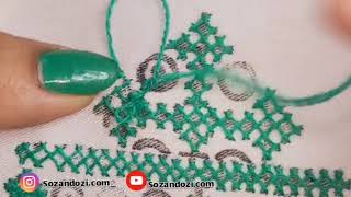 آموزش یه طرح جذاب که حتما باید یادبگیری:hand embroidery for beginners