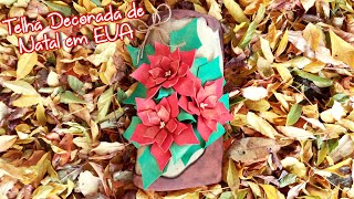 Telha Decorada de Natal em EVA