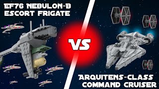 Lego Star Wars EF76 Nebulon-B Escort Frigate VS. Arquitens-Class Command Cruiser | Lego Stop Motion