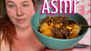 ASMR | Eating Tator Tot Casserole 🥘 Whispering