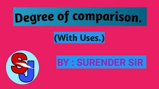 Degree of comparison. (complete)