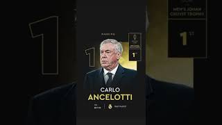 Ancelotti fue elegido el mejor entrenador del año🔥 #viralshorts #viral_video #realmadrid #halamadrid