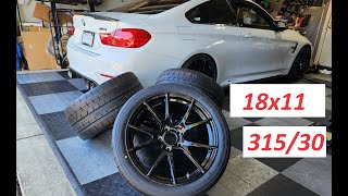 BMW F82 M4 Track Wheels, BimmerWorld TA5R 18x11s, Yokohoma A052 315/30R18