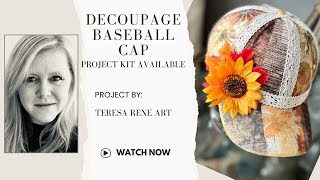 Fall Decoupage Baseball Cap with Project Kit