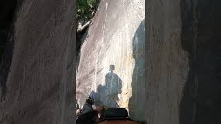 Rock Climbing Frosted Flake 5.9+ at Rumbling Bald