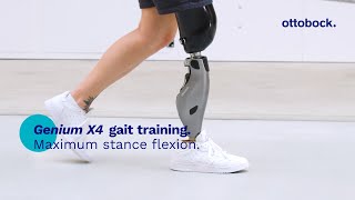 Genium X4 gait training. Maximum stance flexion. | Ottobock Professionals