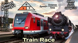 ساينس رابعه ابتدائي Science grade4 2022 Concept2 3  lesson5 activity11 Train Race