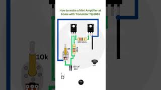 I Built a Mini Amplifier Using Only a TIP3055 Transistor | #shorts