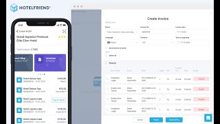 Invoice creation and payment with HotelFriend Concierge Guest App