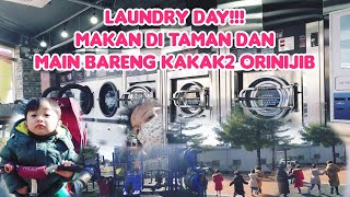 CARA SELF LAUNDRY COIN || ALFATIH MAKAN DI TAMAN || MAIN BARENG ANAK-ANAK ORINIJIB/TK KOREA