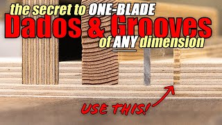 The Secret to Perfect Dados and Grooves / Woodworking