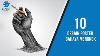 10 Desain Poster Bahaya Merokok yang Bagus dan Kreatif