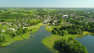 Virš Lietuvos: Daugai iš paukščio skrydžio. Drone 4k Lithuanian nature aerial