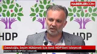 Davutoğlu, Seçim Hükümeti İçin Ilımlı HDP'lileri İsteyecek