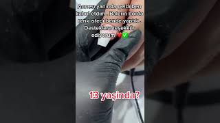 #nails Annesı yanında geldı ben kabul etdım . Balerın borda renk istedı bende ya