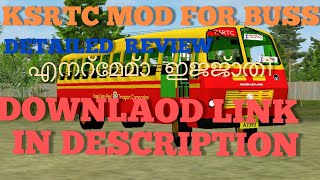 KSRTC MOD FOR BUSSID|DETAILED REVIEW|DOWNLAOD LINK IN DESCRPTION|