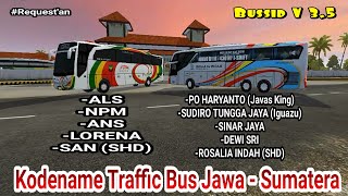 Kodename Traffic Bus Jawa - Sumatera Request'an || Bussid V3.5