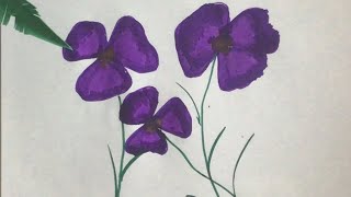 Purple pansy flower drawing with water-based marker #shorts #art #hacks #drawing #flowers #ideas